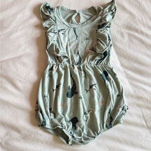 Kyte BABY Bubble Romper in Sage Shark - Size 18-24 Months
